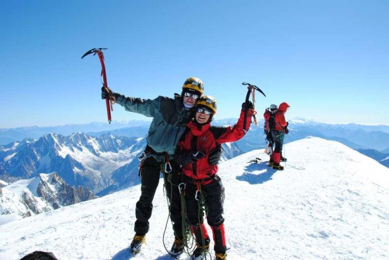 na szczycie Mt. Blanc