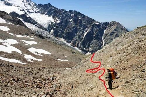 Ścieżka podejściowa na Mont Blanc