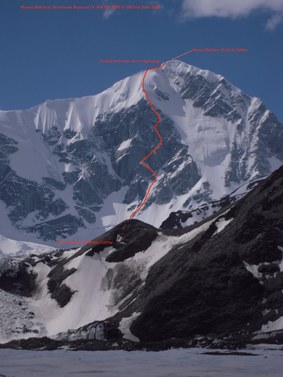 Przebieg linii na Mount Balchen