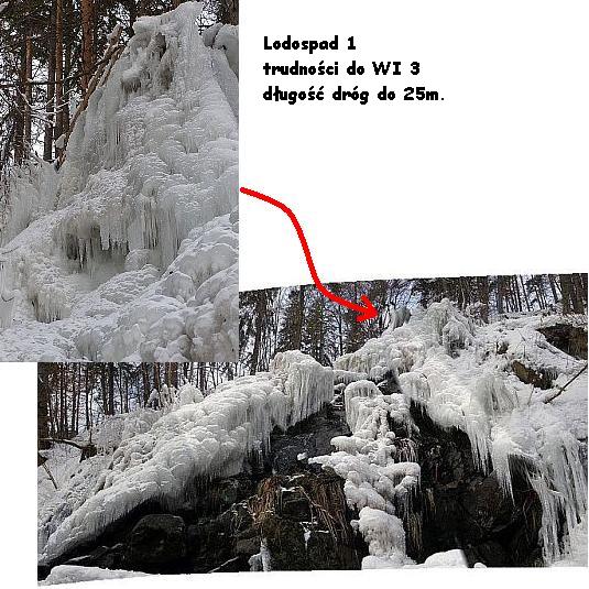 topo lodospady w Zimrovicach - Lodospad 1