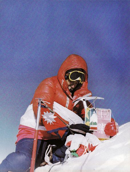 Andrzej Czok na szczycie Everestu