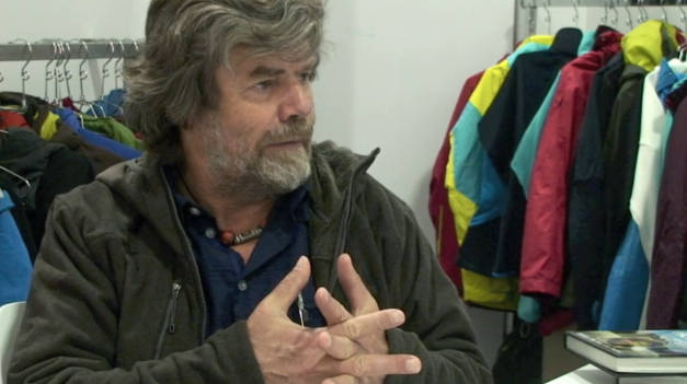 Reinhold Messner udziela wywiadu
