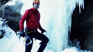 Stephen Koch dobry wspinacz lodowy i świetny wysokogórski snowboardzista