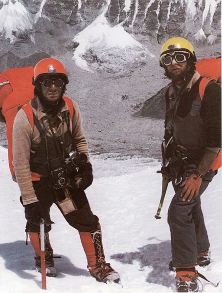 Jerzy Kukuczka i Andrzej Czok podczas wyprawy na Mount Everest